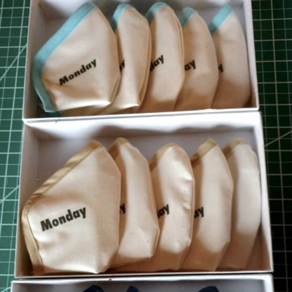 Kid set of 5 Days of Week Masks